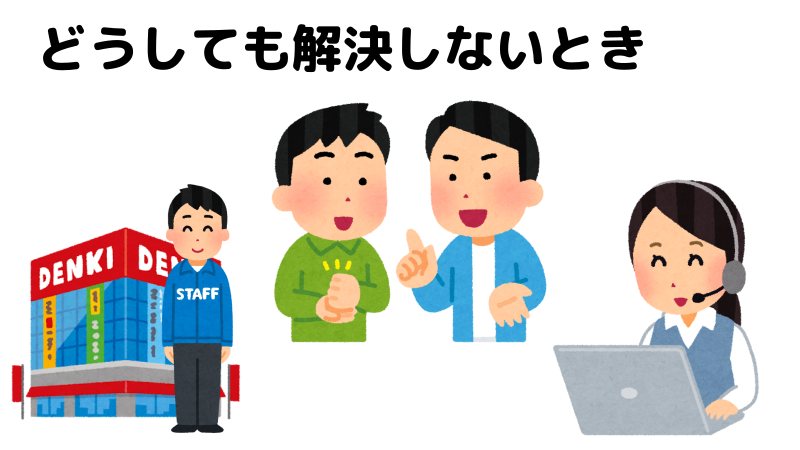 解決しないときのやり方を表したイラスト